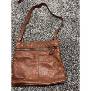 Margot Genuine Leather Brown Adjustable Crossbody Bag